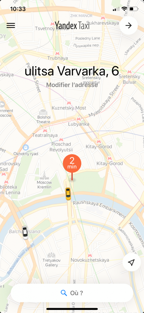 Yandex Taxi Moscow
